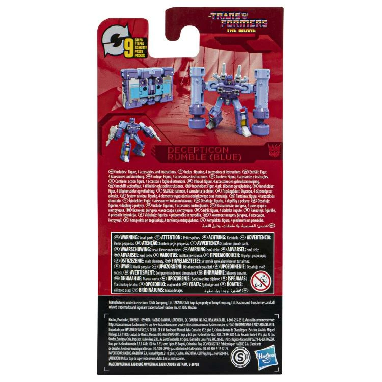 Hasbro Transformers Studio Series 86 Core Decepticon Rumble (Blue) 6 Hasbro Transformers Studio Series 86 Core Decepticon Rumble (Blue) - Image 6