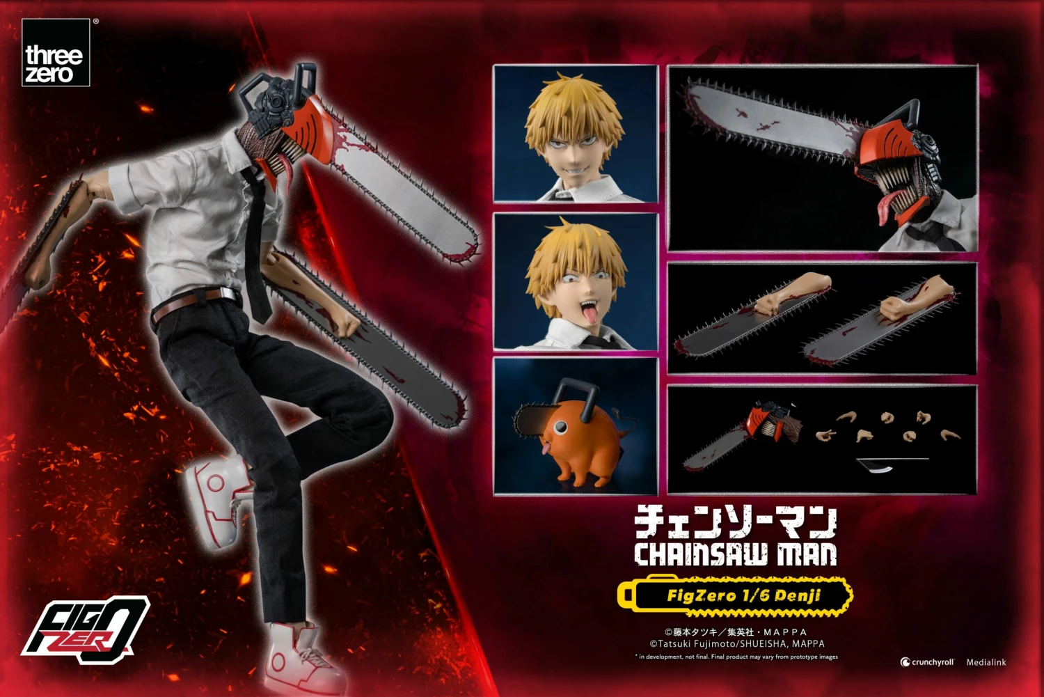 Threezero Chainsaw Man FigZero 1/6 Scale Collectible Figure - Denji 20 Threezero Chainsaw Man FigZero 1/6 Scale Collectible Figure - Denji - Image 20