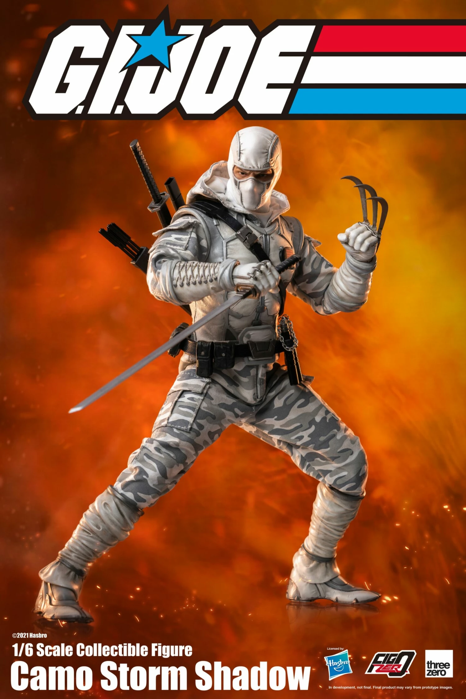 Threezero X Hasbro G.I. Joe 1/6 Scale Collectible Figure - Storm Shadow (Camo) PX Previews Exclusive 3 Threezero X Hasbro G.I. Joe 1/6 Scale Collectible Figure - Storm Shadow (Camo) PX Previews Exclusive - Image 3