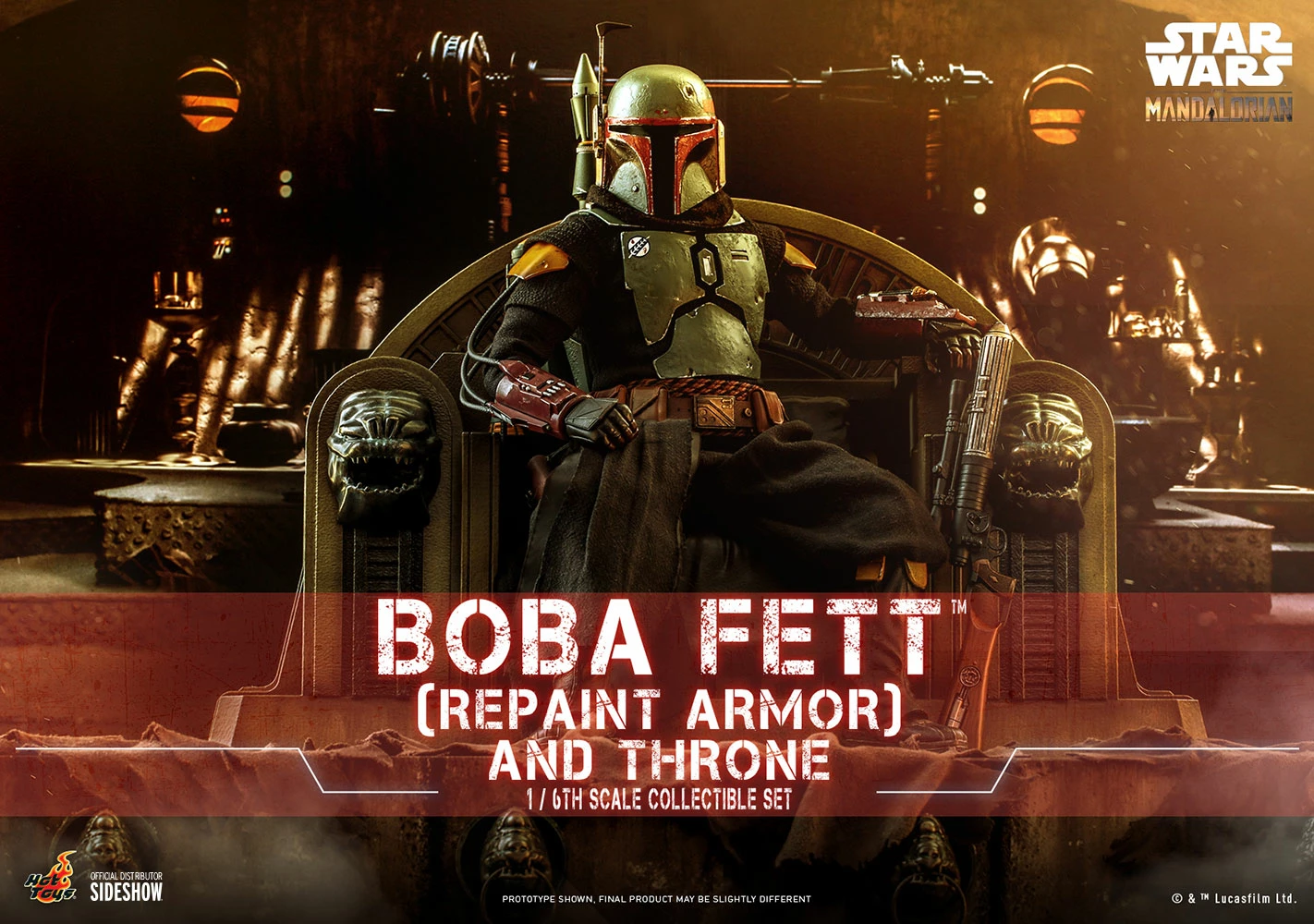 Hot Toys 1/6 Scale Television Masterpiece Series - The Mandalorian - Boba Fett & Throne Set (Repaint Armor) 1 Hot Toys 1/6 Scale Television Masterpiece Series - The Mandalorian - Boba Fett & Throne Set (Repaint Armor)