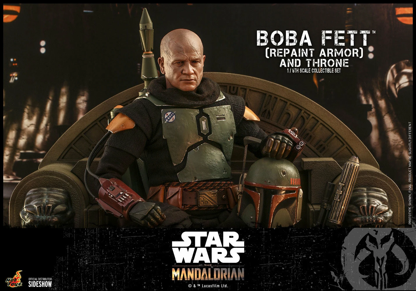 Hot Toys 1/6 Scale Television Masterpiece Series - The Mandalorian - Boba Fett & Throne Set (Repaint Armor) 2 Hot Toys 1/6 Scale Television Masterpiece Series - The Mandalorian - Boba Fett & Throne Set (Repaint Armor) - Image 2