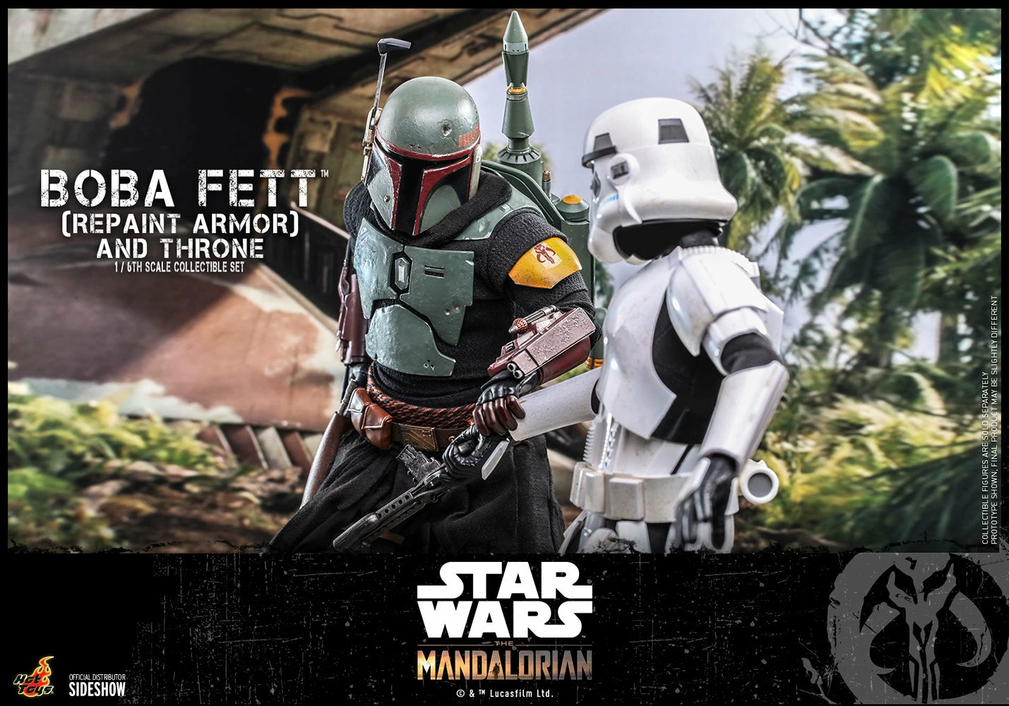 Hot Toys 1/6 Scale Television Masterpiece Series - The Mandalorian - Boba Fett & Throne Set (Repaint Armor) 16 Hot Toys 1/6 Scale Television Masterpiece Series - The Mandalorian - Boba Fett & Throne Set (Repaint Armor) - Image 16