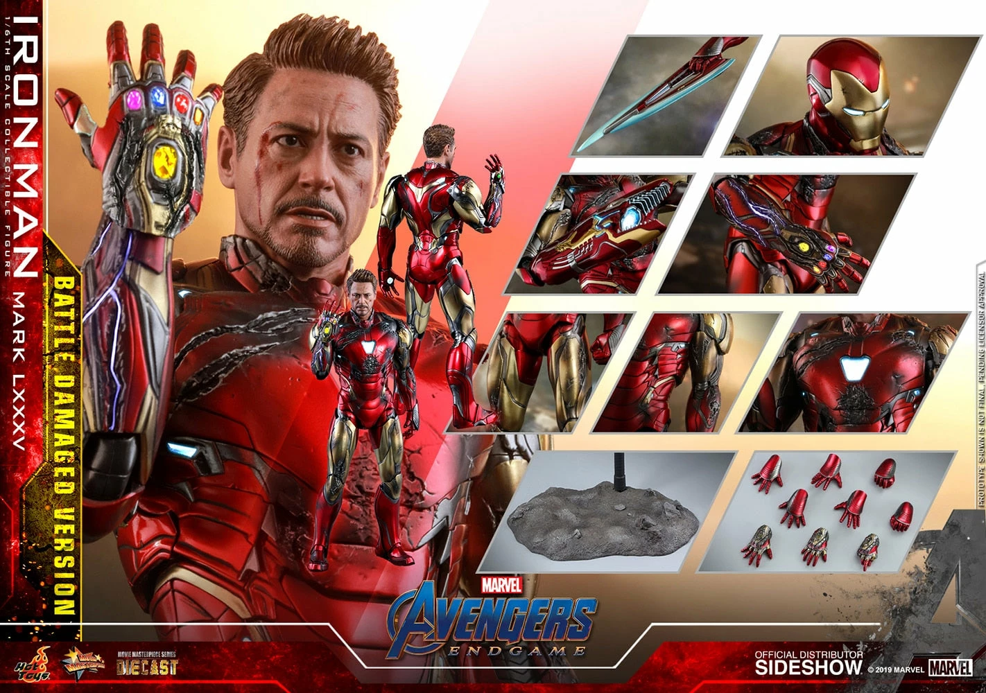 Hot Toys Movie Masterpiece 1/6 Scale Figure - Avengers: Endgame - Iron Man Mark LXXXV (Battle Damaged Version) 20 Hot Toys Movie Masterpiece 1/6 Scale Figure - Avengers: Endgame - Iron Man Mark LXXXV (Battle Damaged Version) - Image 20