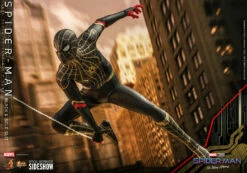 Hot Toys Movie Masterpiece 1/6 Scale Figure - Spider-Man (Black & Gold Suit) - Spider-Man: No Way Home -Toy Dojo spider man black gold suit marvel gallery 60efae208cc4b