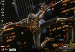 Hot Toys Movie Masterpiece 1/6 Scale Figure - Spider-Man (Black & Gold Suit) - Spider-Man: No Way Home -Toy Dojo spider man black gold suit marvel gallery 60efae21df9c5
