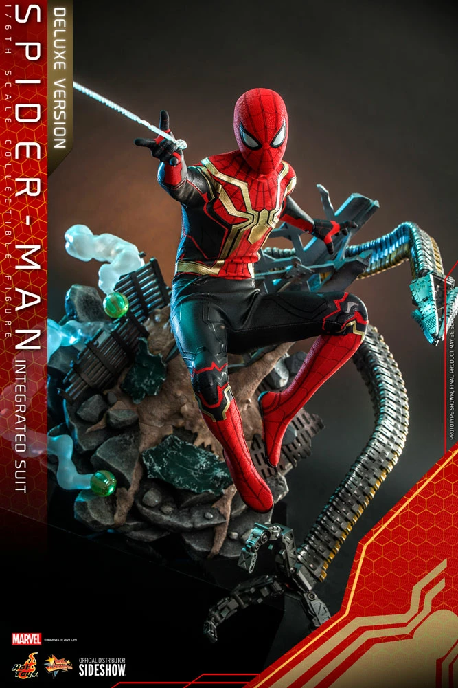 Hot Toys Movie Masterpiece 1/6 Scale Figure - Spider-Man (Integrated Suit) Deluxe Version - Spider-Man: No Way Home 17 Hot Toys Movie Masterpiece 1/6 Scale Figure - Spider-Man (Integrated Suit) Deluxe Version - Spider-Man: No Way Home - Image 17