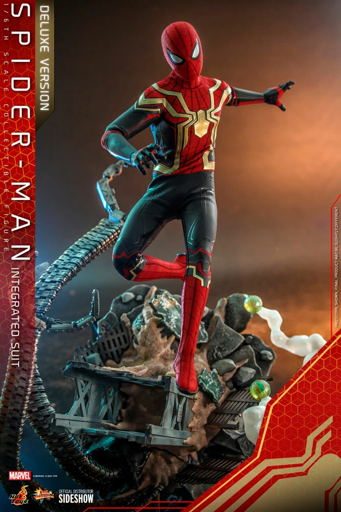 Hot Toys Movie Masterpiece 1/6 Scale Figure - Spider-Man (Integrated Suit) Deluxe Version - Spider-Man: No Way Home 16 Hot Toys Movie Masterpiece 1/6 Scale Figure - Spider-Man (Integrated Suit) Deluxe Version - Spider-Man: No Way Home - Image 16