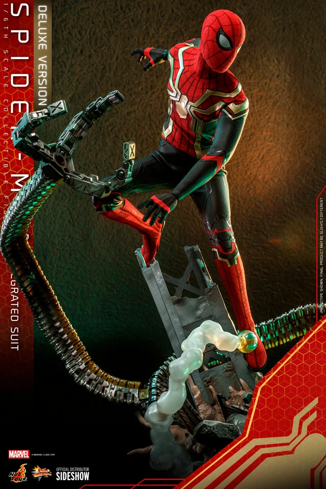 Hot Toys Movie Masterpiece 1/6 Scale Figure - Spider-Man (Integrated Suit) Deluxe Version - Spider-Man: No Way Home 12 Hot Toys Movie Masterpiece 1/6 Scale Figure - Spider-Man (Integrated Suit) Deluxe Version - Spider-Man: No Way Home - Image 12