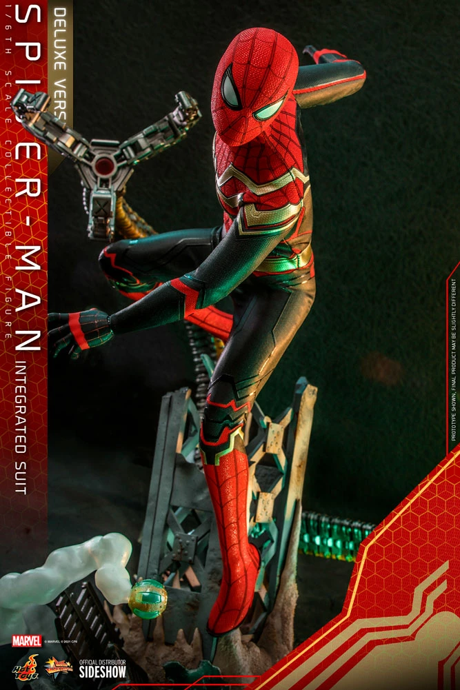 Hot Toys Movie Masterpiece 1/6 Scale Figure - Spider-Man (Integrated Suit) Deluxe Version - Spider-Man: No Way Home 10 Hot Toys Movie Masterpiece 1/6 Scale Figure - Spider-Man (Integrated Suit) Deluxe Version - Spider-Man: No Way Home - Image 10