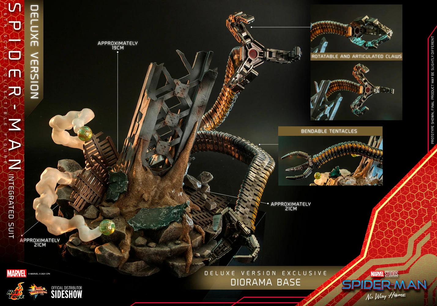 Hot Toys Movie Masterpiece 1/6 Scale Figure - Spider-Man (Integrated Suit) Deluxe Version - Spider-Man: No Way Home 2 Hot Toys Movie Masterpiece 1/6 Scale Figure - Spider-Man (Integrated Suit) Deluxe Version - Spider-Man: No Way Home - Image 2