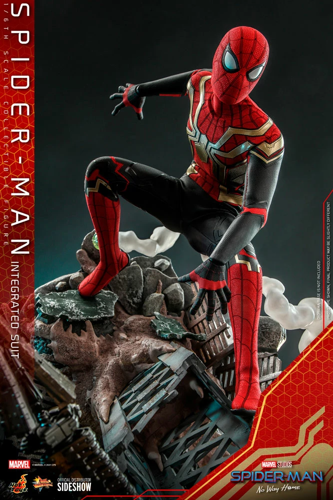 Hot Toys Movie Masterpiece 1/6 Scale Figure - Spider-Man (Integrated Suit) - Spider-Man: No Way Home 8 Hot Toys Movie Masterpiece 1/6 Scale Figure - Spider-Man (Integrated Suit) - Spider-Man: No Way Home - Image 8