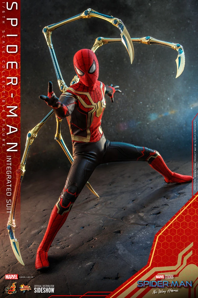 Hot Toys Movie Masterpiece 1/6 Scale Figure - Spider-Man (Integrated Suit) - Spider-Man: No Way Home 6 Hot Toys Movie Masterpiece 1/6 Scale Figure - Spider-Man (Integrated Suit) - Spider-Man: No Way Home - Image 6