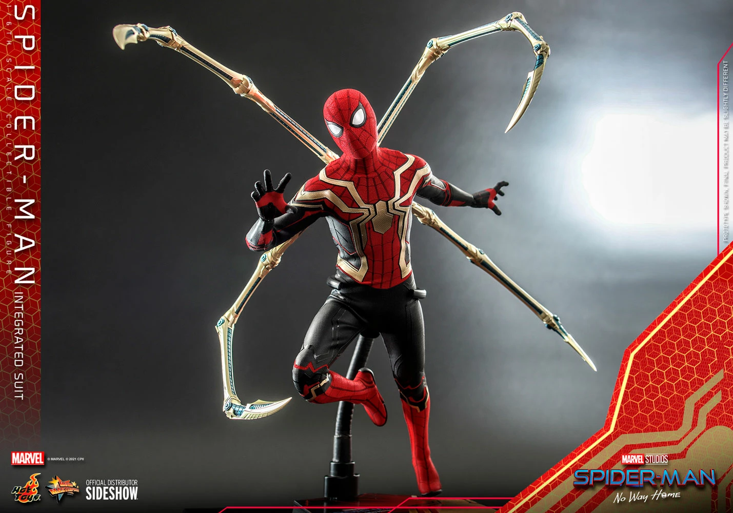 Hot Toys Movie Masterpiece 1/6 Scale Figure - Spider-Man (Integrated Suit) - Spider-Man: No Way Home 2 Hot Toys Movie Masterpiece 1/6 Scale Figure - Spider-Man (Integrated Suit) - Spider-Man: No Way Home - Image 2