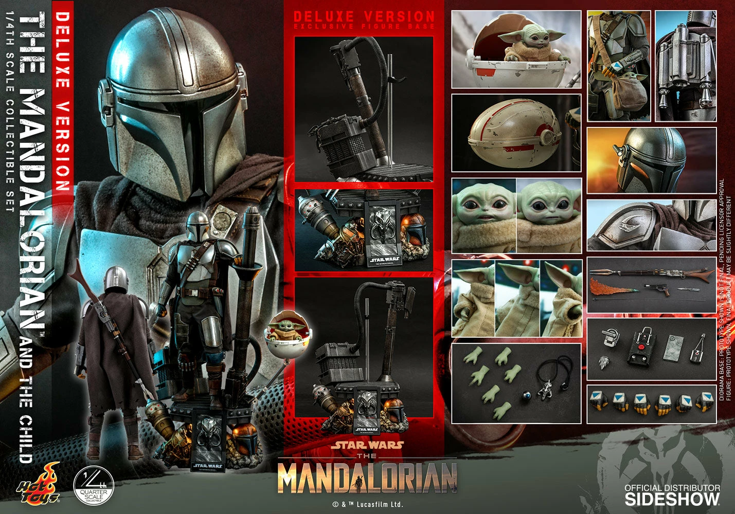 Hot Toys The Mandalorian™ And The Child / Grogu™ (Deluxe Version) - 1/4 Scale 3 Hot Toys The Mandalorian™ And The Child / Grogu™ (Deluxe Version) - 1/4 Scale - Image 3