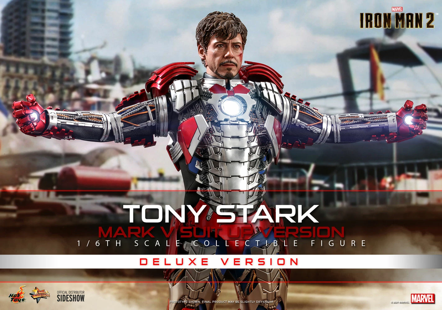 Hot Toys Sixth Scale Figure - Tony Stark (Mark V Suit Up Version) Deluxe Ver. - (Iron Man 2) 1 Hot Toys Sixth Scale Figure - Tony Stark (Mark V Suit Up Version) Deluxe Ver. - (Iron Man 2)