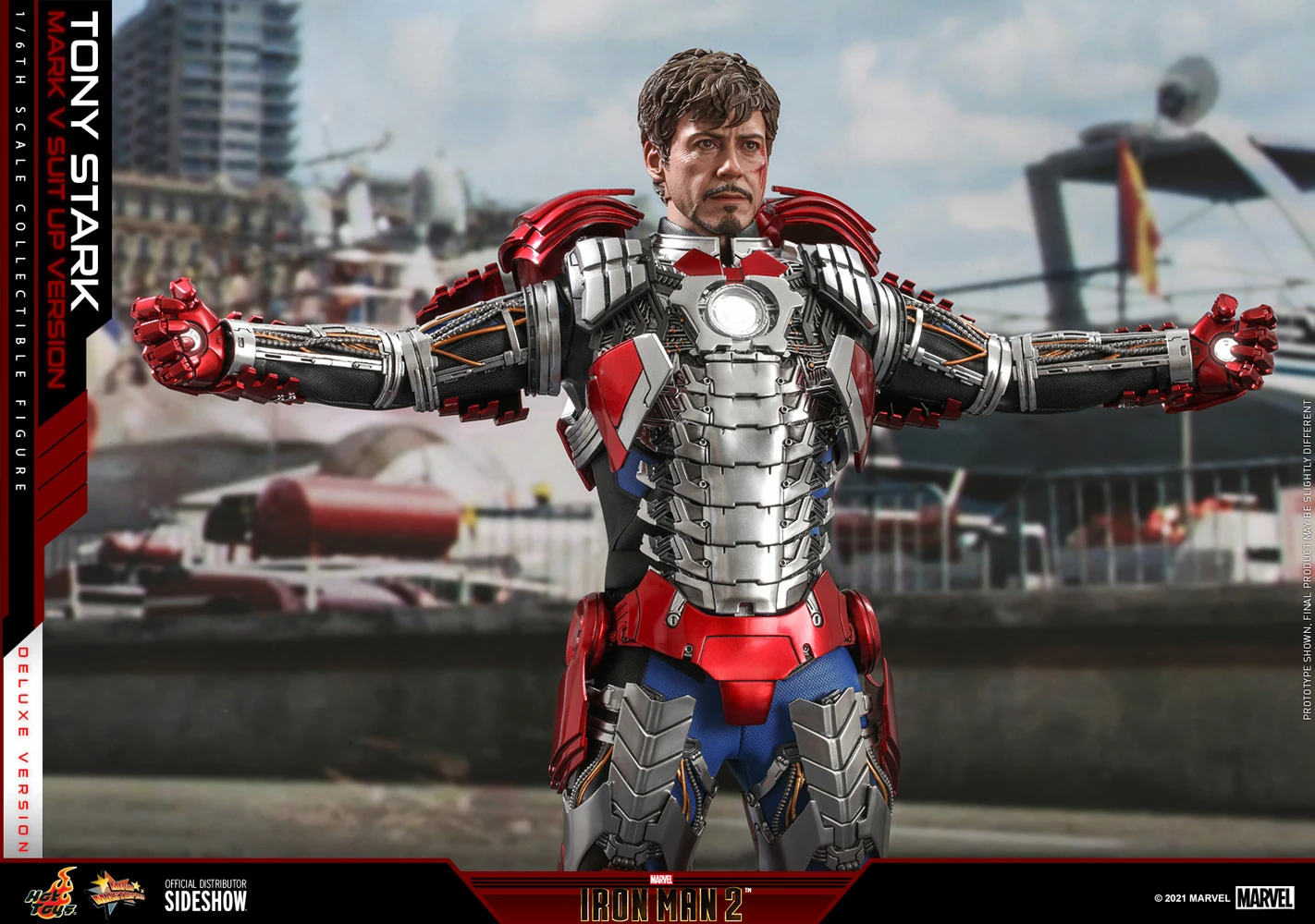 Hot Toys Sixth Scale Figure - Tony Stark (Mark V Suit Up Version) Deluxe Ver. - (Iron Man 2) 3 Hot Toys Sixth Scale Figure - Tony Stark (Mark V Suit Up Version) Deluxe Ver. - (Iron Man 2) - Image 3
